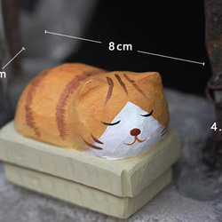 手作り木彫り置物 ダンボール猫 橘猫 その他インテリア雑貨 Yuen