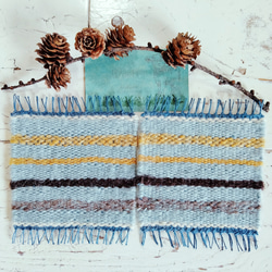 手紡ぎ糸・草木染めのコースター/吸水速乾ウール 3枚目の画像