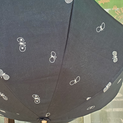 ミナペルホネンUV カットハンドメイド折り畳み日傘収納袋付き 傘・日傘