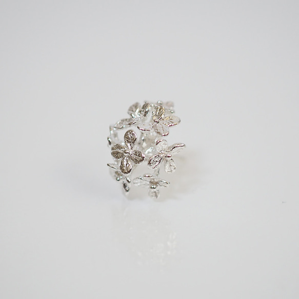 紫陽花のピアス(silver) 4枚目の画像