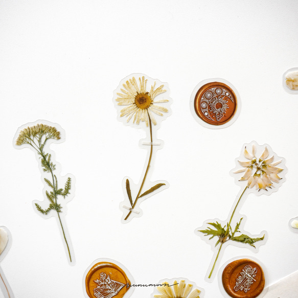お花とシーリングワックスのシールset　40枚　magic blooming　[AU831] 2枚目の画像