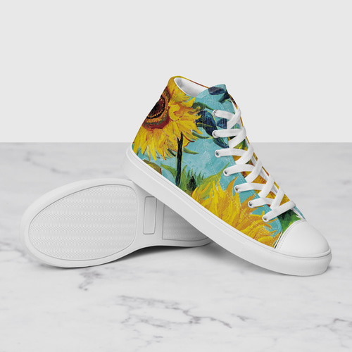 フィンセント・ファン・ゴッホ】～3本のひまわり～ 絵画シューズ