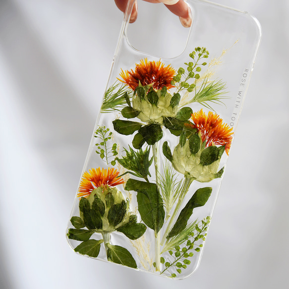 かなページ★押し花ケース ほぼ全機種対応スマホケース❁】押し花スマホケース NO.608（着