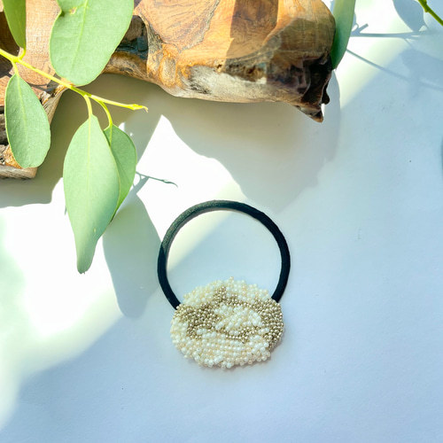 bubbleシリーズ/ビーズ刺繍ヘアゴム/ヘアアクセサリー ヘアゴム