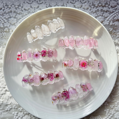 春猫♡ハンドメイドレジンヘアゴムヘアアクセサリー桜ドライ