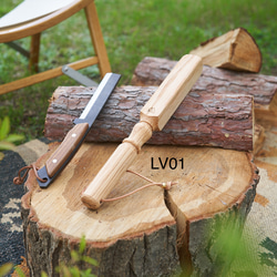 オーク材のバトニングバトン『LV01木の棒』『LV02木の棒』 7枚目の画像