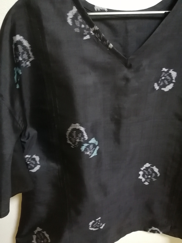 SOLD　着物リメイク　ブラウス　銘仙　FREE SIZE 