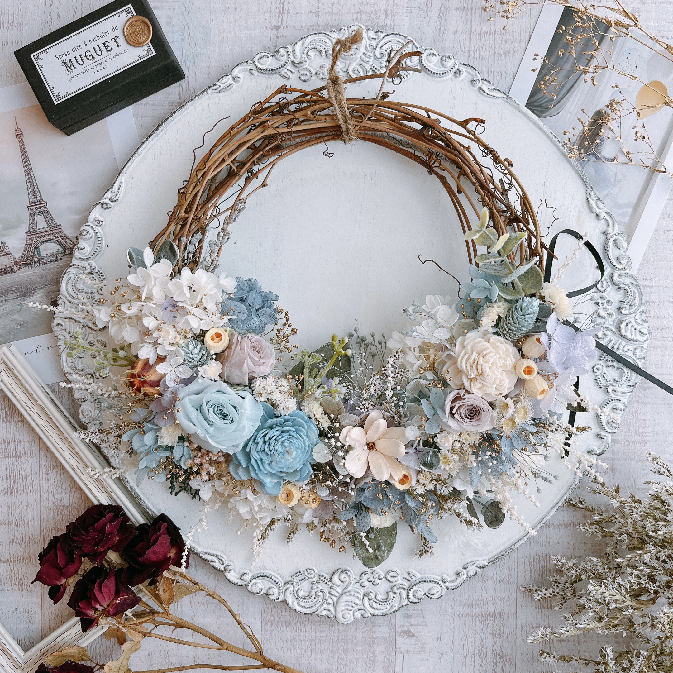 ナチュラルブルーのハーフリース 4,620円