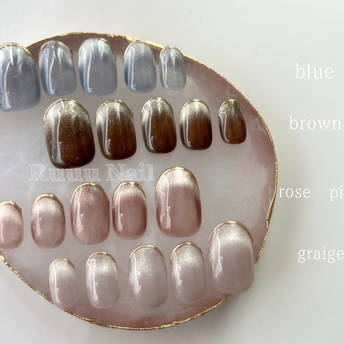 design24】韓国 ムーンビジューネイルチップ ネイルチップ（つけ爪  