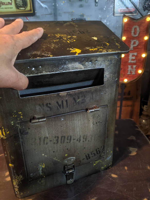 アメリカンシャビー インダストリアル アメリカンポスト 壁掛けポスト