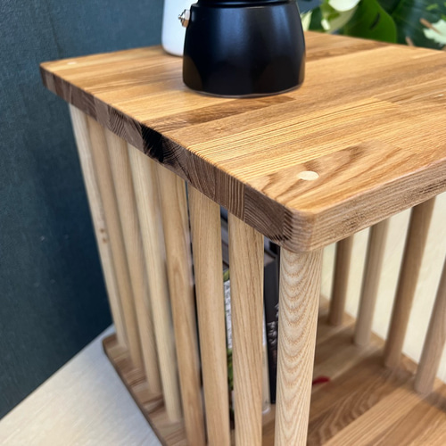 送料無料】 サイドテーブル 柱形 ドラムテーブル 30cm 37cm タモ 小物