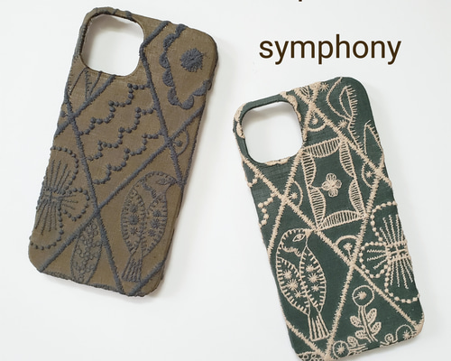 虹様 iPhone13miniケース 手帳型 ミナペルホネン symphony e38c78663cd0723423c7ed2de3e4a2