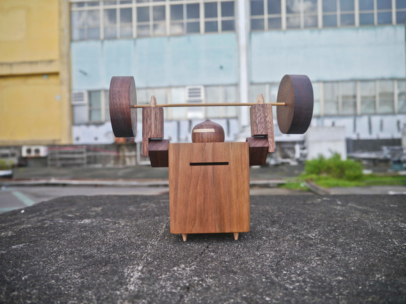 Mr.Iter 貯金箱ロボット 木製トップ 8枚目の画像
