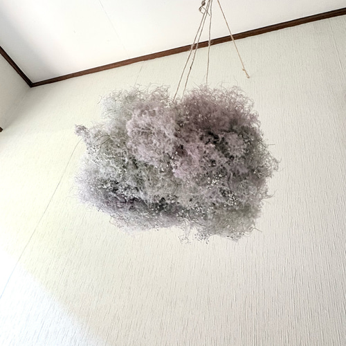 スモークツリー カスミソウ フライングリース M 25cm ＊ ふわふわ