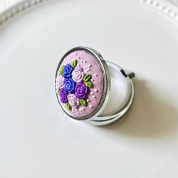 手刺繍の小物ケース【選べる花の刺繍】 11枚目の画像
