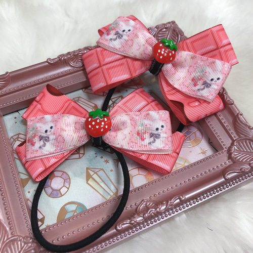 オーガンジーリボン♡ツイン♡ヘアゴム♡うさぎ