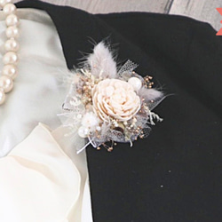コサージュ 位置 女性 卒業式 入学式 結婚式 髪飾り 付け方  おしゃれ 穴開けたくない 花 【230101Ｂ】 2枚目の画像
