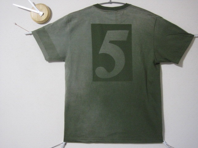 1点 ラージナンバー・ゼッケン【5】ミリタリーグリーン　ワンピース/ユーロ/アーミー/ミリタリー/ゆるい/カワイイ