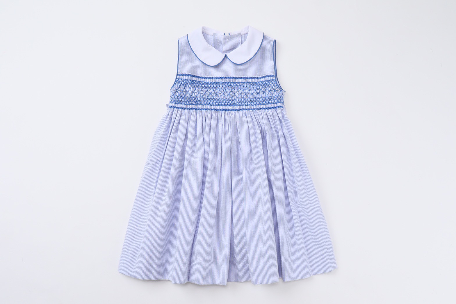 【Emma】サイズ90 スモッキング刺繍ワンピース　ノースリーブ