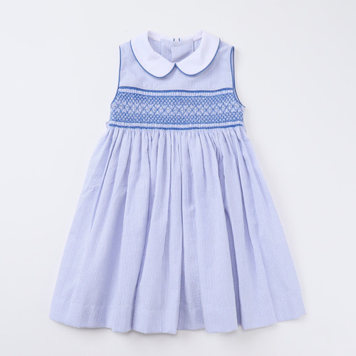 Emma】サイズ90 スモッキング刺繍ワンピース ノースリーブ 子供服 