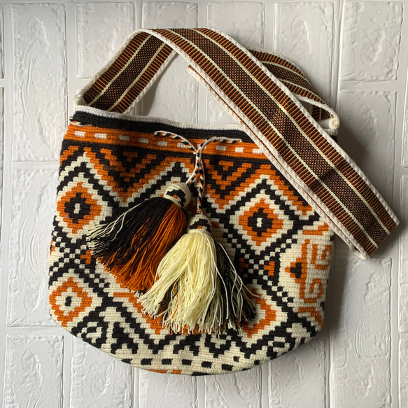 wayuu ワユーバッグ コロンビア製 Lシングルスレッドグレートート wayuu bag ワユーバッグ コロンビア製 シングルスレッドグレーと
