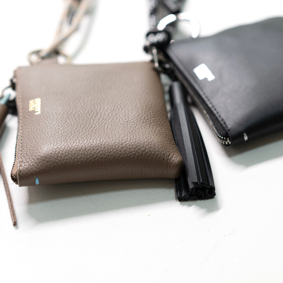 お財布ポーチ ＆ スマホショルダー Lanka(ランカ) タッセル付き 雨の日OK スマホストラップ 15枚目の画像