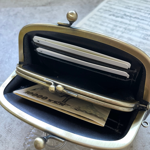 ブラックがま口財布 がま口 M.Tailor 通販 16081871｜Creema(クリーマ