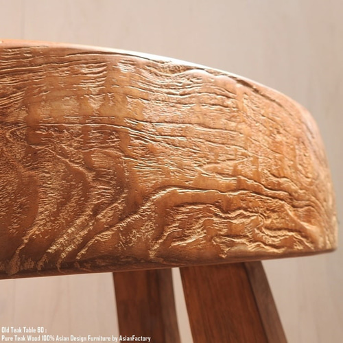 極厚none様予約品 オールドチーク ハイテーブル 一枚板 幅60cm × 奥行