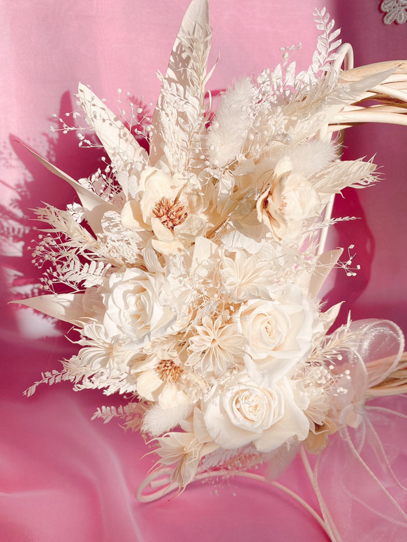 オフ White Rose & Anemone のハーフリース•ᴗ•ꕤブライダルプレゼントにいかがですか♪ 5枚目の画像