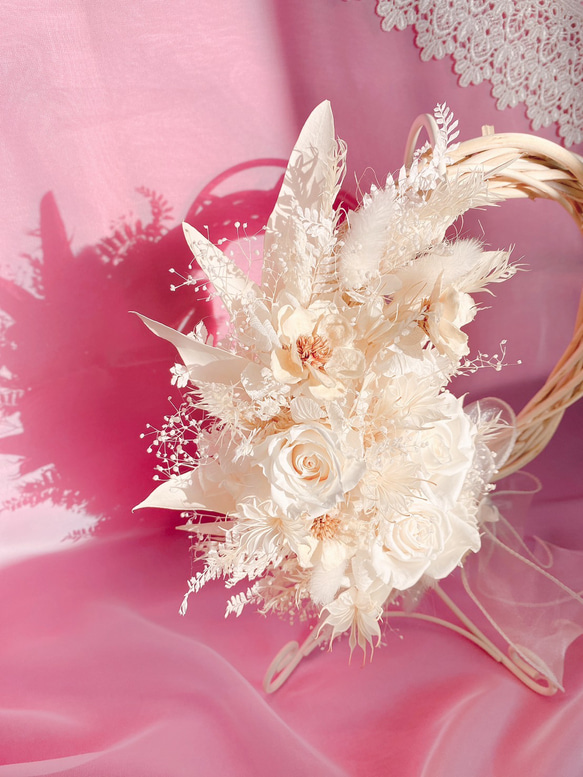 オフ White Rose & Anemone のハーフリース•ᴗ•ꕤブライダルプレゼントにいかがですか♪ 10枚目の画像