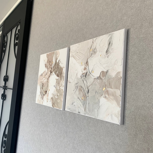 現代アート 2枚set テクスチャーアート モダン 絵画 抽象画 現代アート 2枚set テクスチャーアート モダン 絵画 抽象画