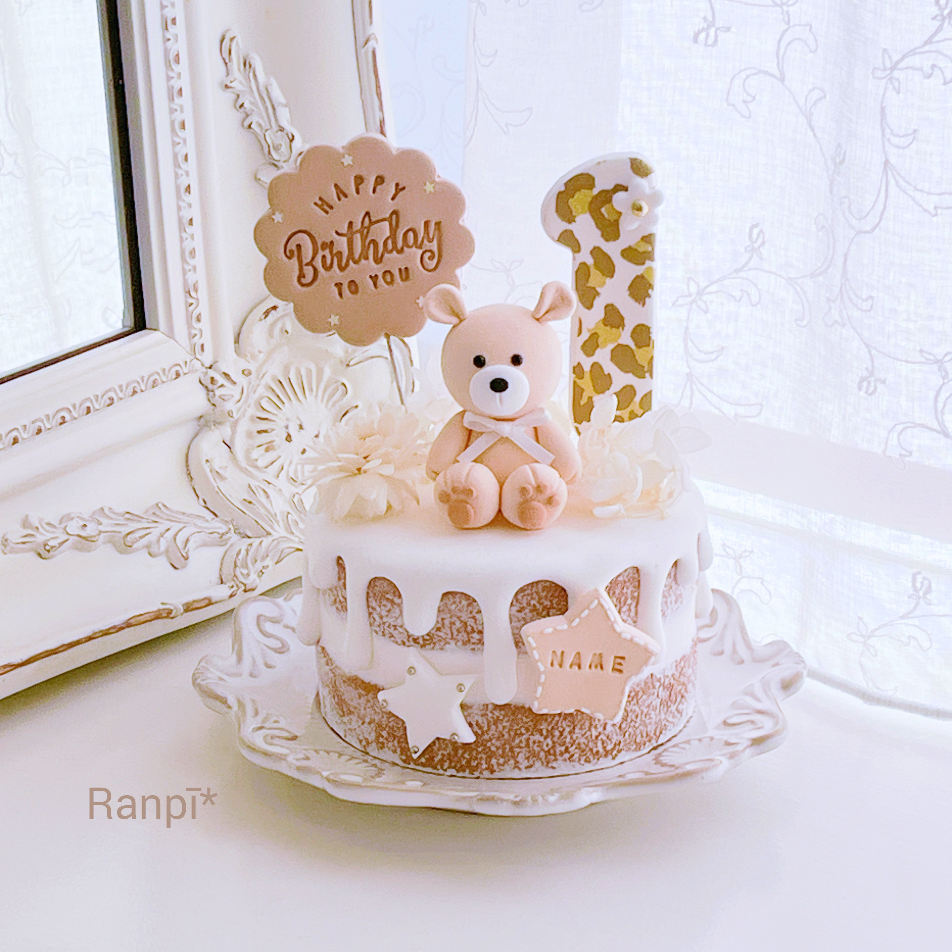 クレイケーキ*クレイクリームケーキ*ドリップネイキッド..流れ星ミニ