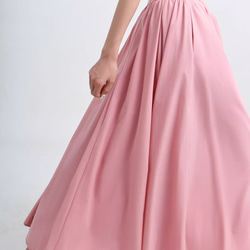 大人気.ピンクの傘スカート.ふんわり涼しげハイウエストスカート.秋冬春も上品なカラー[S--XL] 5枚目の画像