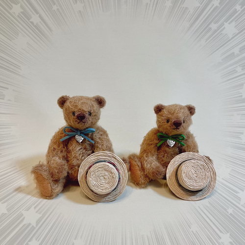 手のひらサイズのテディベア（カンカン帽/弟） ぬいぐるみ POLARIS