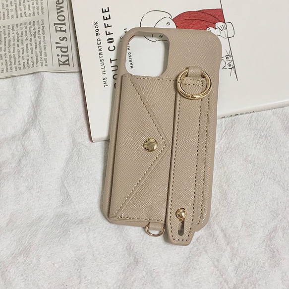 アウトドア　ショルダーストラップ付き　ベルト＆カードポケット　スマホケース　iPhoneケース　 9枚目の画像