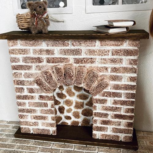 ミニチュア ドールハウス 暖炉 マントルピース 背景ボード ブライス