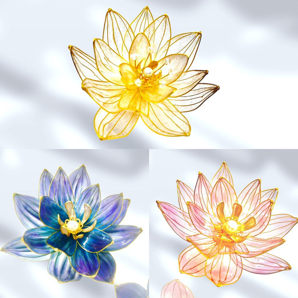 睡蓮 の 髪飾り ⭐︎ アメリカンフラワー コーム Nami's flower