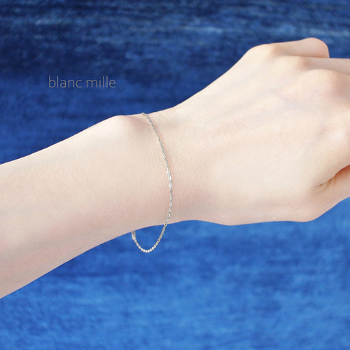 No.b-p1.0-142○*Pt850チェーンブレスレット オーダー制作○*プラチナ