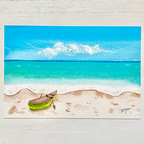 真作　油彩画　 海とボート 真作 油彩画 海とボート 真作 油彩画 海とボート