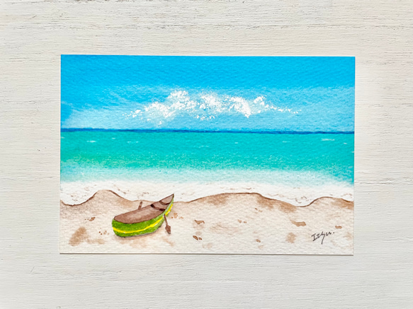 水彩画　海の絵 水彩 イラスト 海の絵 - ☆ハッピーカラー☆ | minne byGMOペパボ 国内