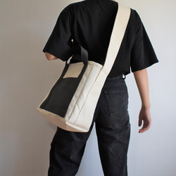 ZUCC SHOULDER TOTE BAG（キナリ×チャコール/グレー） 3枚目の画像