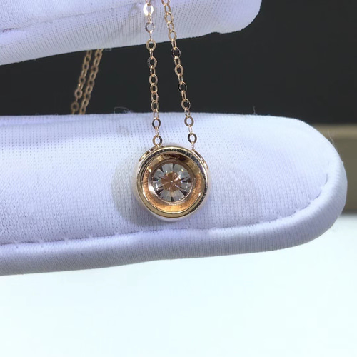 2.0カラット】輝く モアサナイト ネックレス k18YG ネックレス 