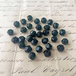 Glass Beads 約8mm×9mm [BE-306]＊4個＊Vintage＊ 2枚目の画像