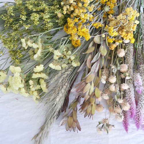 ドライフラワーリース　フラワーリース　ドライフラワースワッグ ドライフラワーセット10種類 スワッグ・リース作り ナチュラルカラー