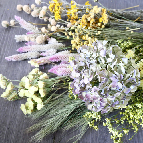 ドライフラワーセット10種類 スワッグ・リース作り ナチュラルカラー