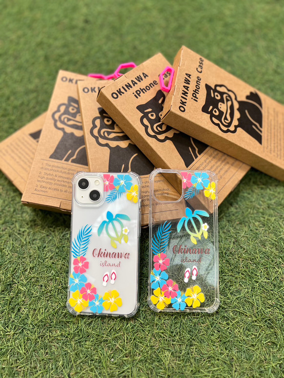 送料無料】OKINAWA片面 ウミガメ（クリア） 沖縄 iPhoneケース