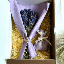 【日本／北海道ラベンダー】、富良野産濃紫ラベンダーのある暮らし3点セット◯ドライフラワー 10枚目の画像