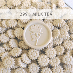 299：MILK TEA シーリングワックス ピル 35ｇ約100粒【ベージュ/ブラウン系】 1枚目の画像