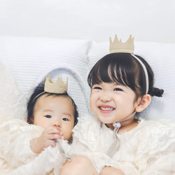 選べる3デザイン♪小さな刺繍クラウン《ブラウン》 王冠 ペット