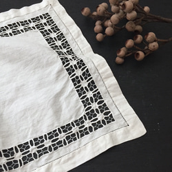 アンティーク オープンドローンワーク 大変滑らかな極細リネン